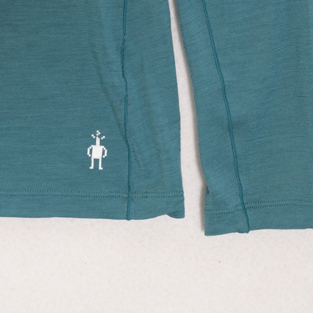 Smartwool Merino 150 Top Women M Base Layer Long Sleeve Teal Blue Merino Wool - Picture 3 of 9